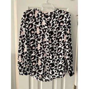 Talbots leopard print blouse